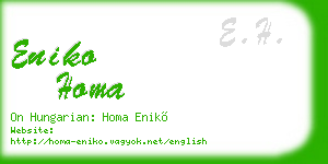 eniko homa business card